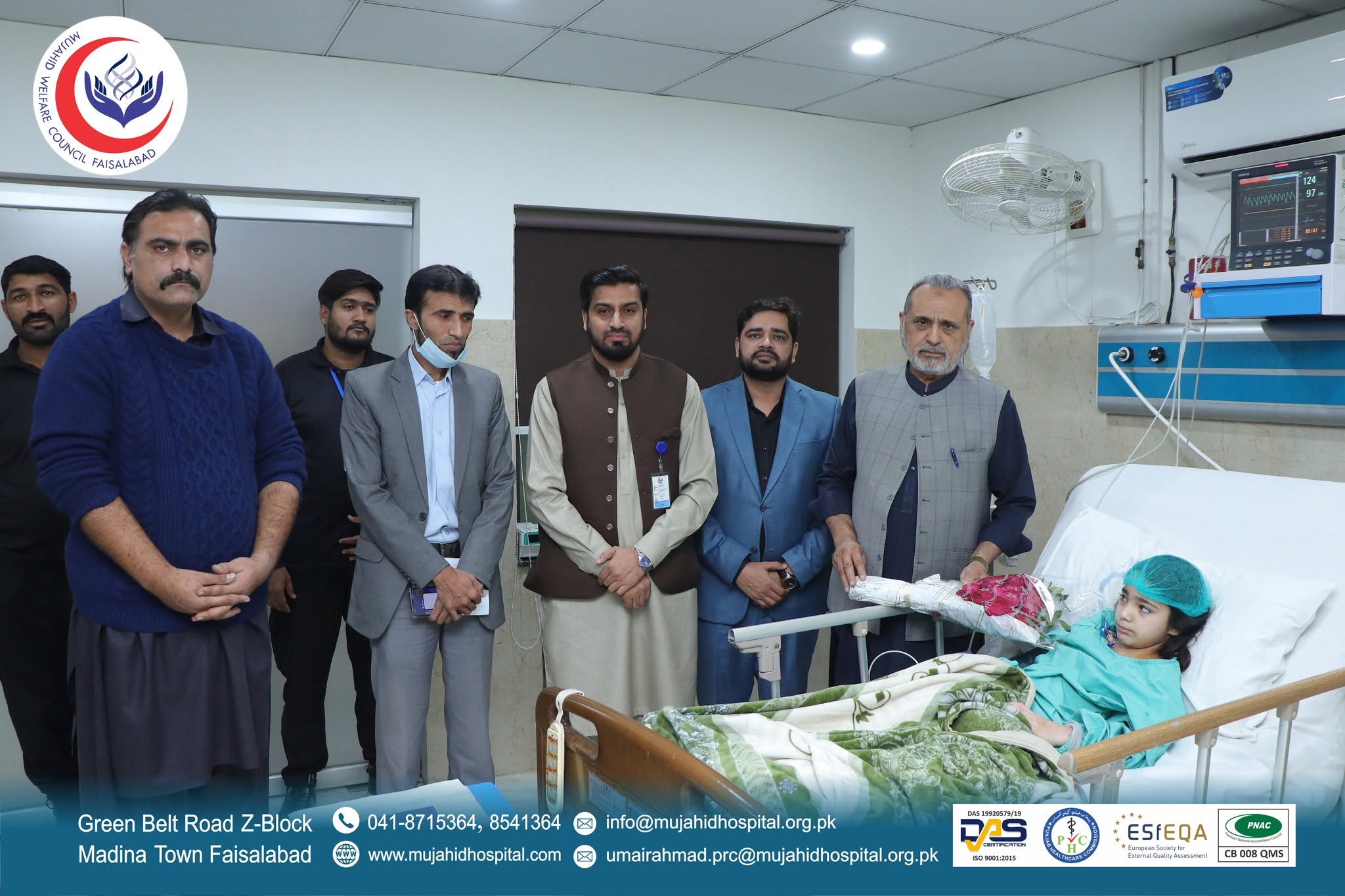 Cardiac patient care at Mujahid Hospital